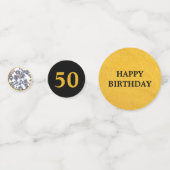 Elegant Gold & Diamond 40e, 50e, 60e verjaardag Confetti (Voorkanten)