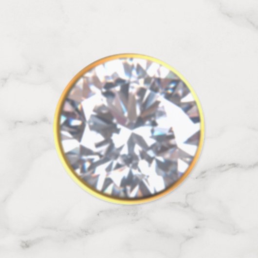 Elegant Gold & Diamond 40e, 50e, 60e verjaardag Confetti (Kleine voorkant)