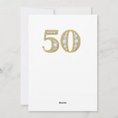 Elegant Gold Diamond 50th Wedding Jubileum Feestdagenkaart (Achterkant)