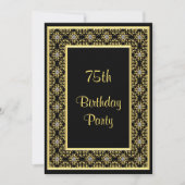 Elegant Gold, Diamond Gem's 75e verjaardag Kaart (Voorkant)