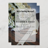 Elegant Gold Diamond Ring Pearl Bouquet Wedding In Kaart (Voorkant / Achterkant)