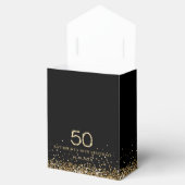 Elegant Gold Diamonds 50th Birthday Favor Box Bedankdoosjes (Geopend)