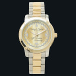 Elegant Gold Diamonds 50th Wedding Jubileum Horloge<br><div class="desc">Opulente elegantie lijsten dit trouwverjaardagsontwerp in een uniek gescalloped diamantontwerp met midden-traardrudiamant met faux toegevoegde sparkles op een gouden toongradiënt. Let erop dat alle opschriften gedrukt zijn en alleen gemaakt zijn om zo echt mogelijk te lijken in een vlak, gedrukt ontwerp. Hieronder vallen ook metalen kijkgradiënten en/of edelstenen. Origineel ontwerp...</div>