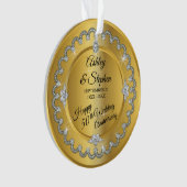 Elegant Gold Diamonds 50th Wedding Jubileum Ornament (voorkant)