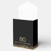 Elegant Gold Diamonds 80th Birthday Favor Box Bedankdoosjes (Geopend)