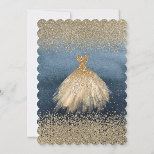 Elegant Gold Diamonds blauw Vrijgezellenfeest Kaart (Achterkant)