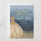 Elegant Gold Diamonds blauw Vrijgezellenfeest Kaart (Voorkant)