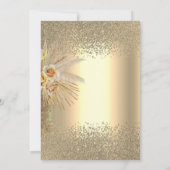 Elegant Gold Diamonds Boho Flowers Vrijgezellenfee Kaart (Achterkant)