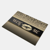 Elegant Gold Diamonds-Glittery Lip-op maat gemaakt Deurmat (Schuin)