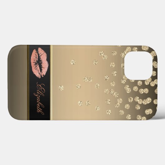 Elegant Gold Diamonds - Glittery Lips Case-Mate iPhone Case (Achterkant (horizontaal))