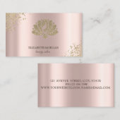 Elegant Gold Diamonds Lotus Roos Gold Beauty Salon Visitekaartje (Voorkant / Achterkant)