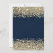 Elegant Gold Diamonds Navy Blue Vrijgezellenfeest Kaart (Achterkant)
