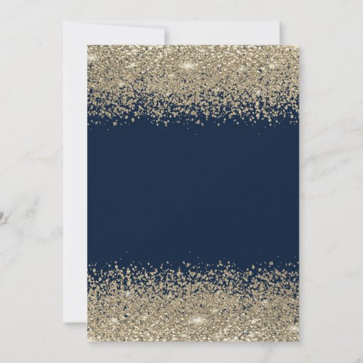 Elegant Gold Diamonds Navy Blue Vrijgezellenfeest Kaart (Achterkant)