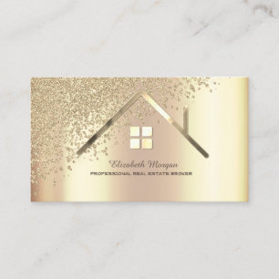 Elegant Gold Diamonds Real Estate Agent Visitekaartje