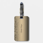 Elegant Gold Diamonds - Red Lip op maat Bagagelabel (Achterkant verticaal)