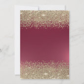 Elegant Gold Diamonds Red Vrijgezellenfeest Kaart (Achterkant)