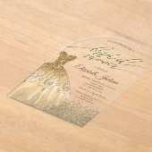 Elegant Gold Diamonds Vrijgezellenfeest Acryl Uitnodigingen (Laagn)