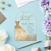 Elegant Gold Diamonds Vrijgezellenfeest Acryl Uitnodigingen (Insitu (Huwelijk))