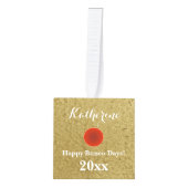 Elegant Gold Dice KerstBunco Decoratie (Voorkant)