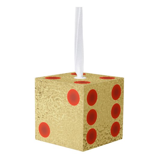 Elegant Gold Dice KerstBunco Decoratie (Achter hoekig)