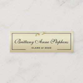 Elegant Gold Diploma Name Kaart Insert Contactkaartje