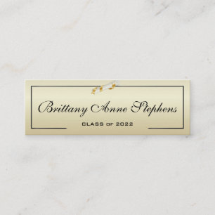 Elegant Gold Diploma Name Kaart Insert Contactkaartje