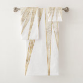 Elegant Gold Doodles Sun Moon Mandala Design Bad Handdoek (Insitu)