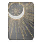Elegant Gold Doodles Sun Moon Mandala Design Badmat (Voorkant Verticaal)