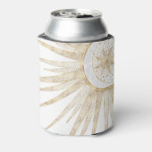 Elegant Gold Doodles Sun Moon Mandala Design Blikjeskoeler (Blikje Achterkant)