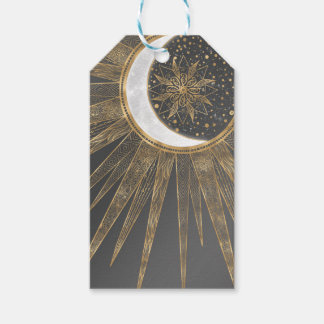 Elegant Gold Doodles Sun Moon Mandala Design Cadeaulabel