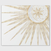 Elegant Gold Doodles Sun Moon Mandala Design Cadeaupapier (Vlak)