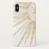 Elegant Gold Doodles Sun Moon Mandala Design Case-Mate iPhone Case (Achterkant)