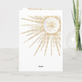 Elegant Gold Doodles Sun Moon Mandala Design Feestdagen Kaart (Achterkant)