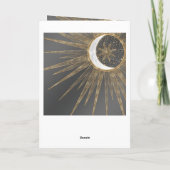 Elegant Gold Doodles Sun Moon Mandala Design Feestdagen Kaart (Achterkant)