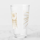 Elegant Gold Doodles Sun Moon Mandala Design Glas (Links)