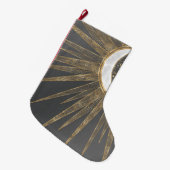 Elegant Gold Doodles Sun Moon Mandala Design Grote Kerstsok (Voorkant (Hangend))