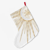 Elegant Gold Doodles Sun Moon Mandala Design Grote Kerstsok (Achterkant (Hangend))