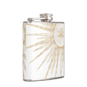 Elegant Gold Doodles Sun Moon Mandala Design Heupfles (Rechts)