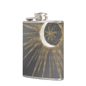 Elegant Gold Doodles Sun Moon Mandala Design Heupfles (Links)