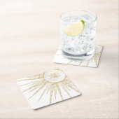 Elegant Gold Doodles Sun Moon Mandala Design Kartonnen Onderzetters (Insitu)