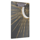 Elegant Gold Doodles Sun Moon Mandala Design Klembord (Rechts)