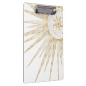 Elegant Gold Doodles Sun Moon Mandala Design Klembord (Rechts)