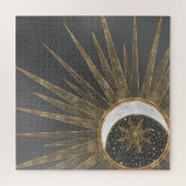 Elegant Gold Doodles Sun Moon Mandala Design Legpuzzel (Horizontaal)