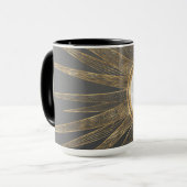 Elegant Gold Doodles Sun Moon Mandala Design Mok (Voorkant links)