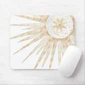 Elegant Gold Doodles Sun Moon Mandala Design Muismat (Met muis)
