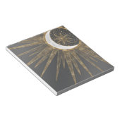 Elegant Gold Doodles Sun Moon Mandala Design Notitieblok (Schuin)