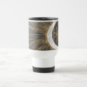 Elegant Gold Doodles Sun Moon Mandala Design Reisbeker (Center)