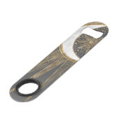 Elegant Gold Doodles Sun Moon Mandala Design Speed Flessenopener (Achterkant Gekanteld)