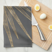 Elegant Gold Doodles Sun Moon Mandala Design Theedoek (Quarter Fold)