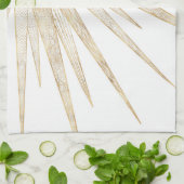 Elegant Gold Doodles Sun Moon Mandala Design Theedoek (Gevouwen)